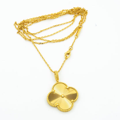 [BloomBling]CLOVER 25MM PEDANT NECKLACE GOLD