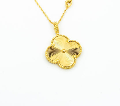 [BloomBling]CLOVER 25MM PEDANT NECKLACE GOLD