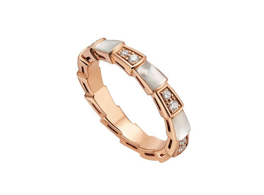 [BloomBling]SERPENTI RING PINK GOLD DIAMOND MOP 3MM
