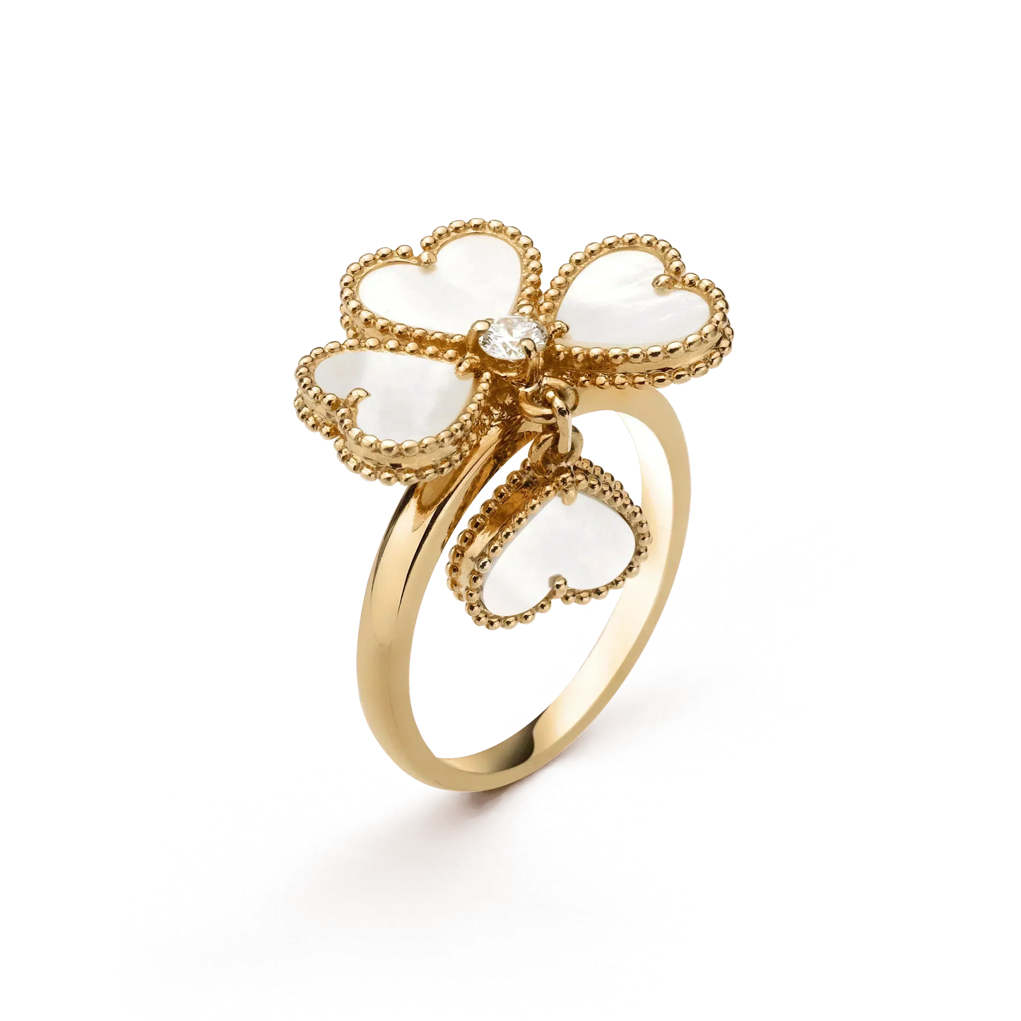[BloomBling]SWEET CLOVER WHITE MOP RING