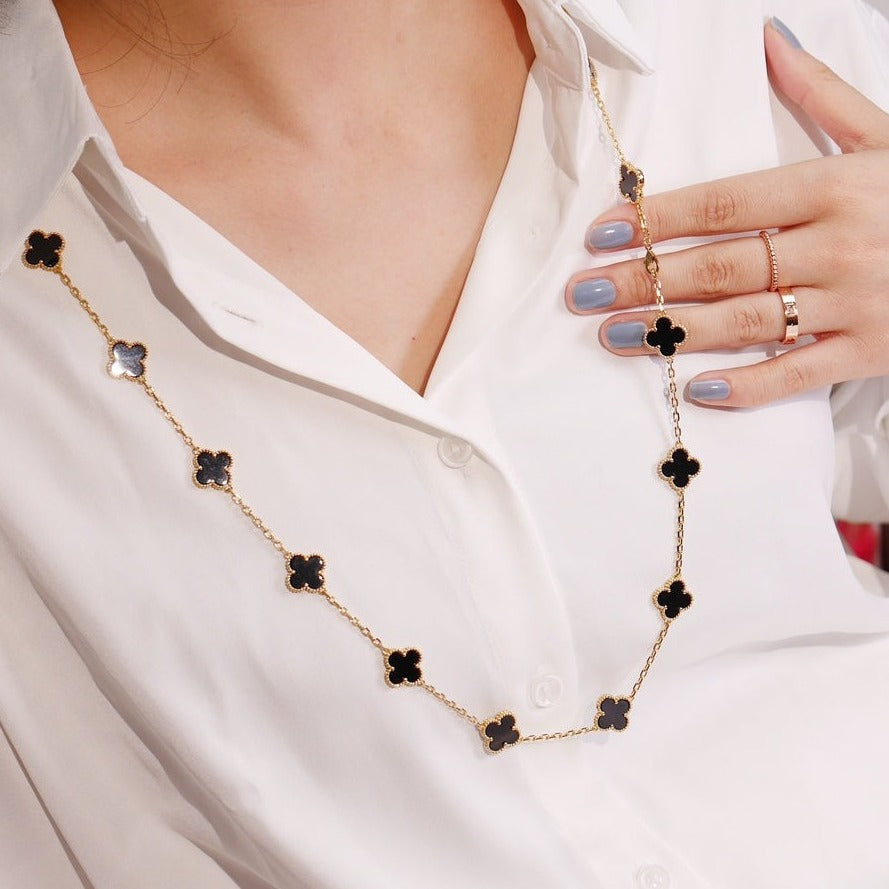 [BloomBling]CLOVER 20 MOTIFS ONYX ROSE GOLD