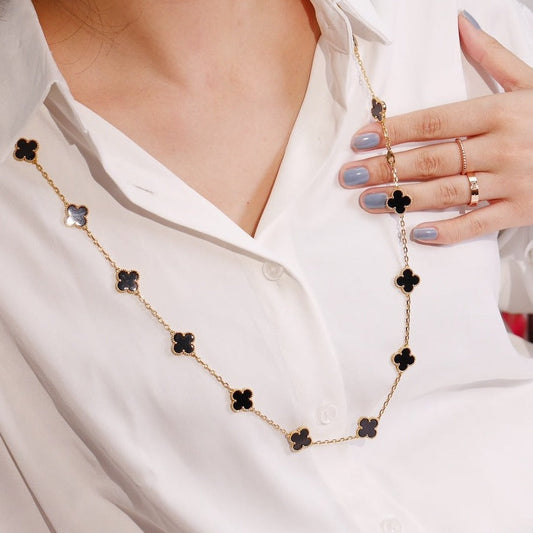 [BloomBling]CLOVER 20 MOTIFS ONYX ROSE GOLD