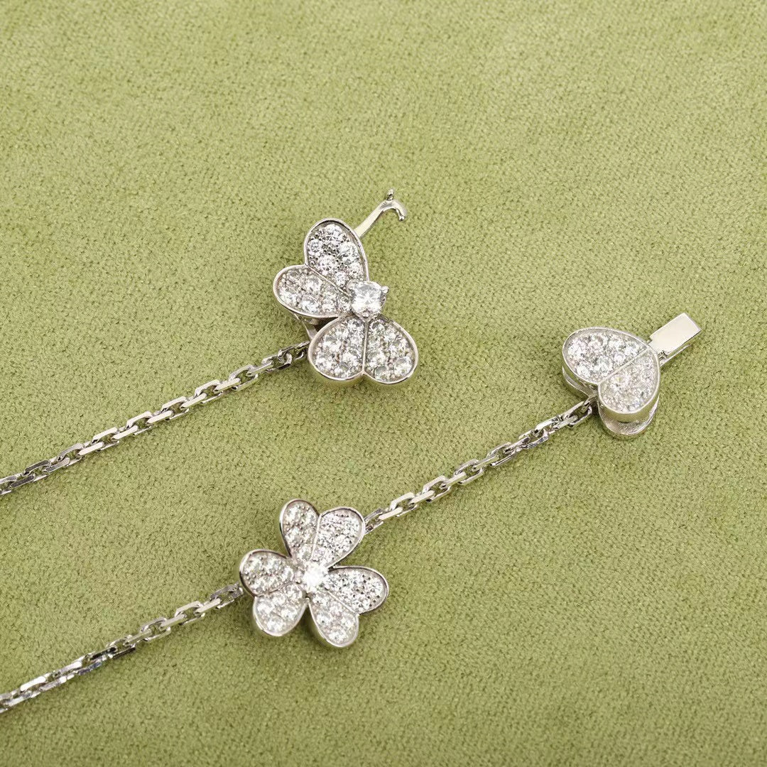 [BloomBling]FRIVOLE SILVER 9 FLOWERS NECKLACE