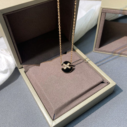 [BloomBling]JEUX DE PINK GOLD DIAMOND NECKLACE