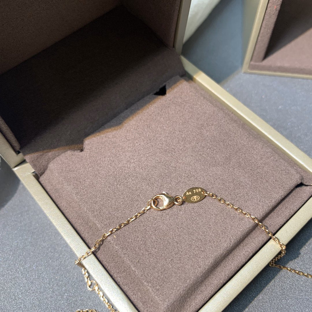 [BloomBling]JEUX DE PINK GOLD DIAMOND NECKLACE