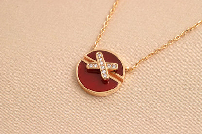 [BloomBling]JEUX DE ROSE GOLD DIAMOND NECKLACE