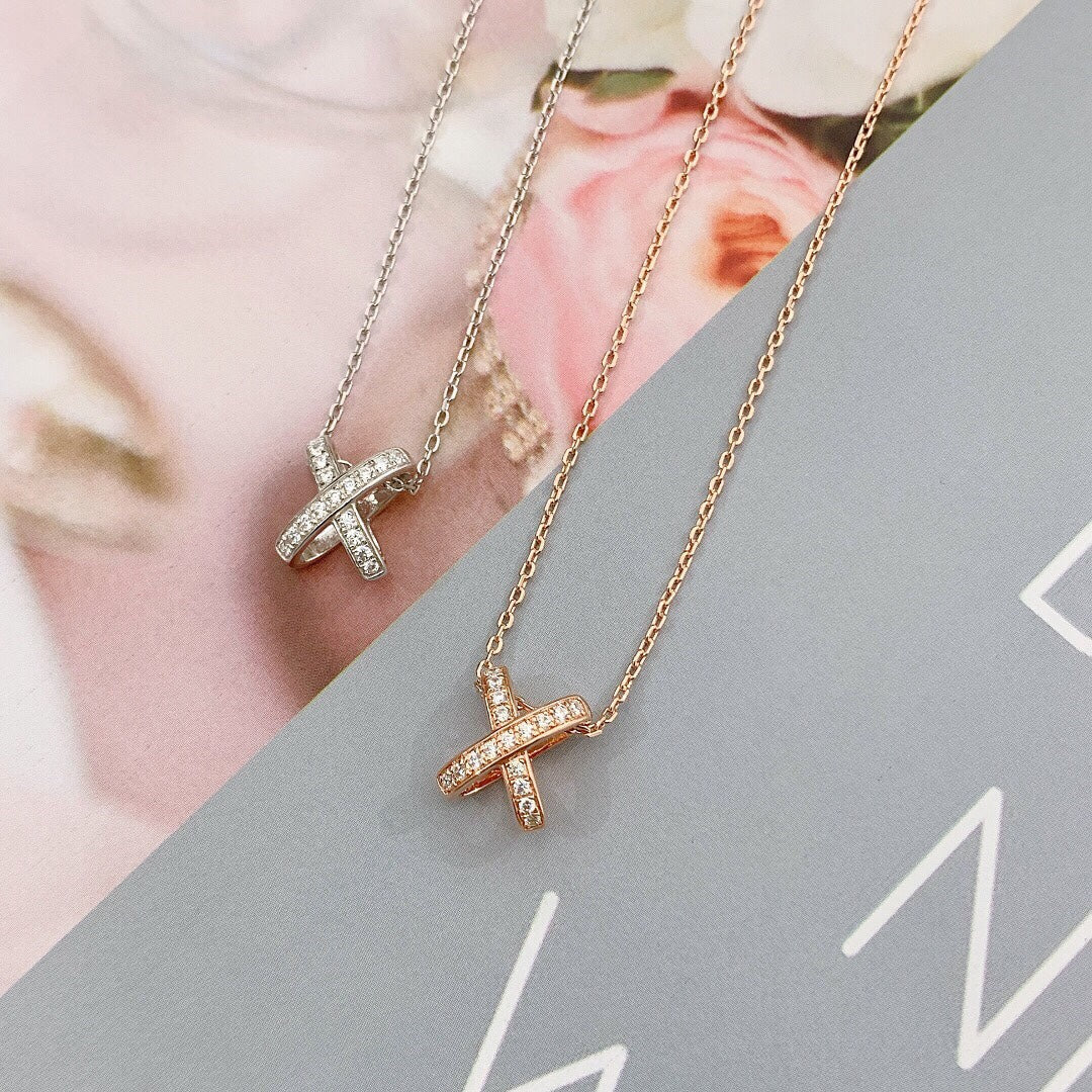 [BloomBling]JEUX DE DIAMOND NECKLACE
