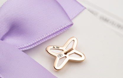 [BloomBling]JEUX DE WHITE MOP ROSE GOLD DIAMOND EARRINGS