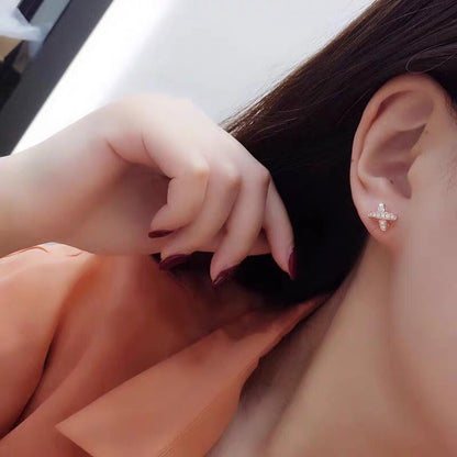 [BloomBling]JEUX DE GOLD DIAMOND EARRINGS
