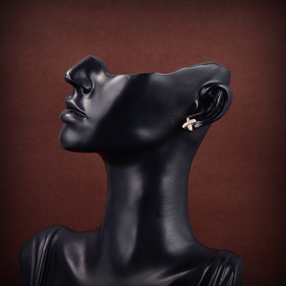 [BloomBling]JEUX DE GOLD DIAMOND EARRINGS