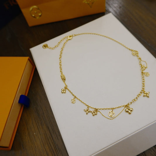 [BloomBling]BLOOMING SUPPLE NECKLACE BRASS