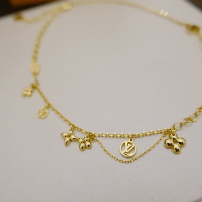 [BloomBling]BLOOMING SUPPLE NECKLACE BRASS