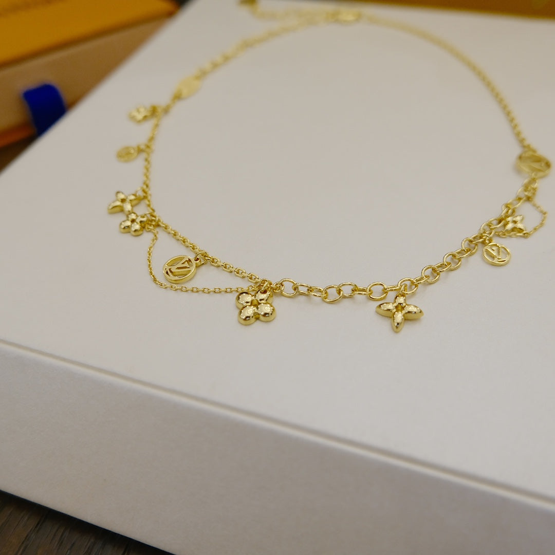 [BloomBling]BLOOMING SUPPLE NECKLACE BRASS