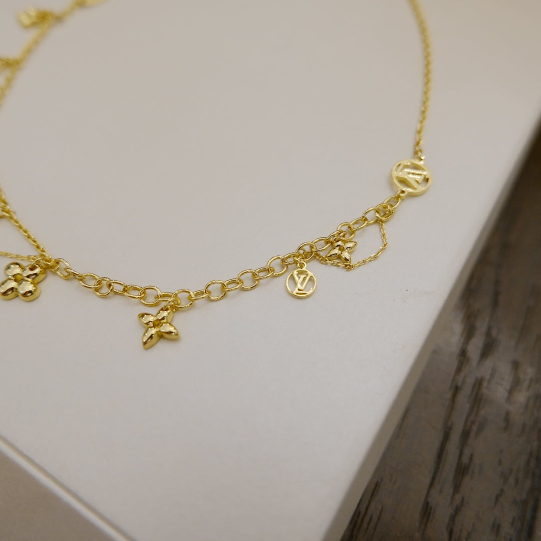 [BloomBling]BLOOMING SUPPLE NECKLACE BRASS