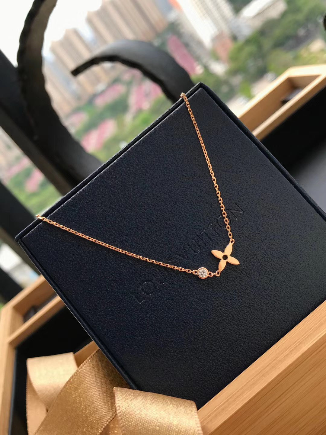 [BloomBling]BLOSSOM PENDANT PINK GOLD AND DIAMOND