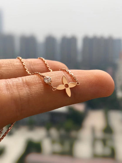 [BloomBling]BLOSSOM PENDANT PINK GOLD AND DIAMOND