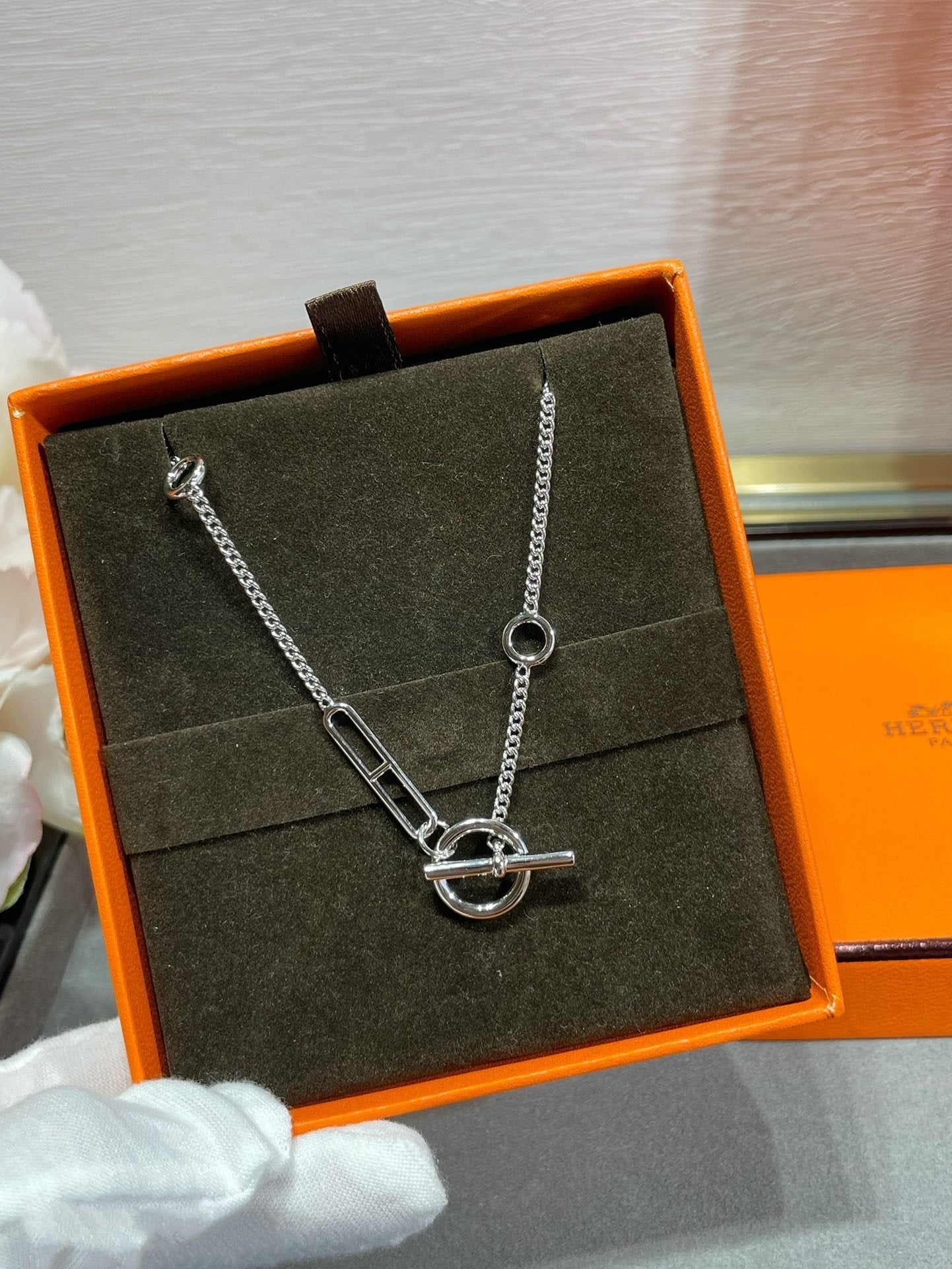 [BloomBling]HM STERLING CHAINE D'ANCRE HEART