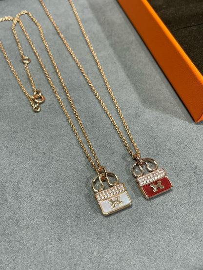 [BloomBling]H CIRCE MOISSANITE PENDANT NECKLACE GOLD
