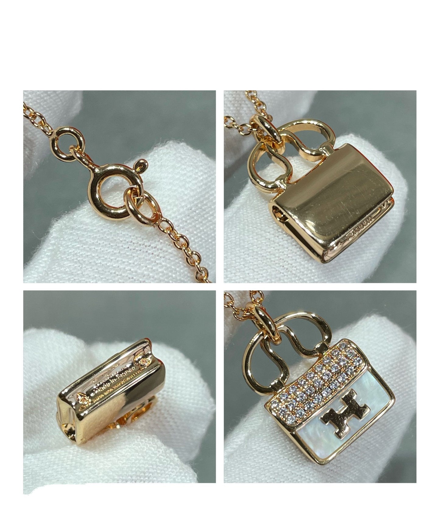 [BloomBling]H CIRCE MOISSANITE PENDANT NECKLACE GOLD