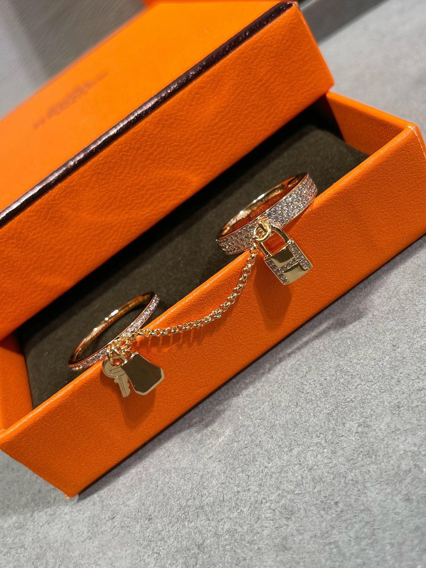 [BloomBling]HM KELLY CLOCHETTE DOUBLE RING IN  WITH DIAMONDS