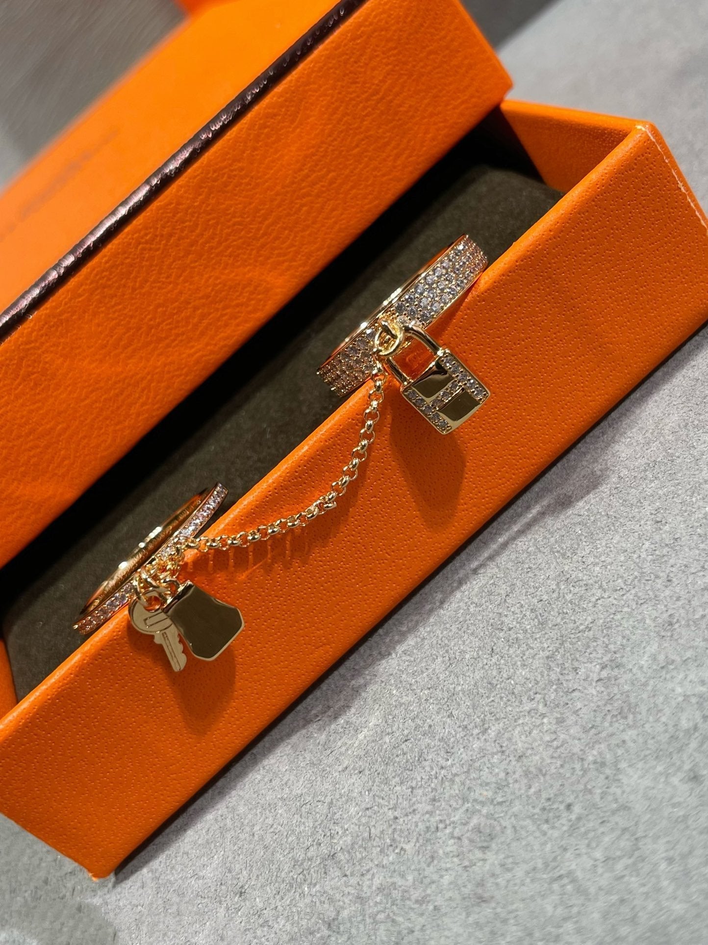 [BloomBling]HM KELLY CLOCHETTE DOUBLE RING IN  WITH DIAMONDS