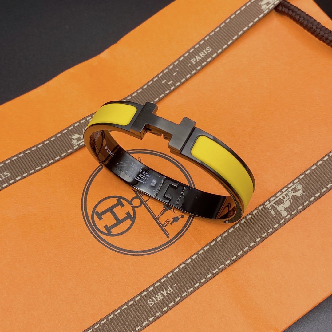 [BloomBling]CLIC HM SO BLACK YELLOW BRACELET