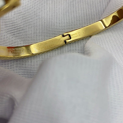 [BloomBling]CLASSIC HM CLIC WHITE 8MM ENAMEL BRACELET