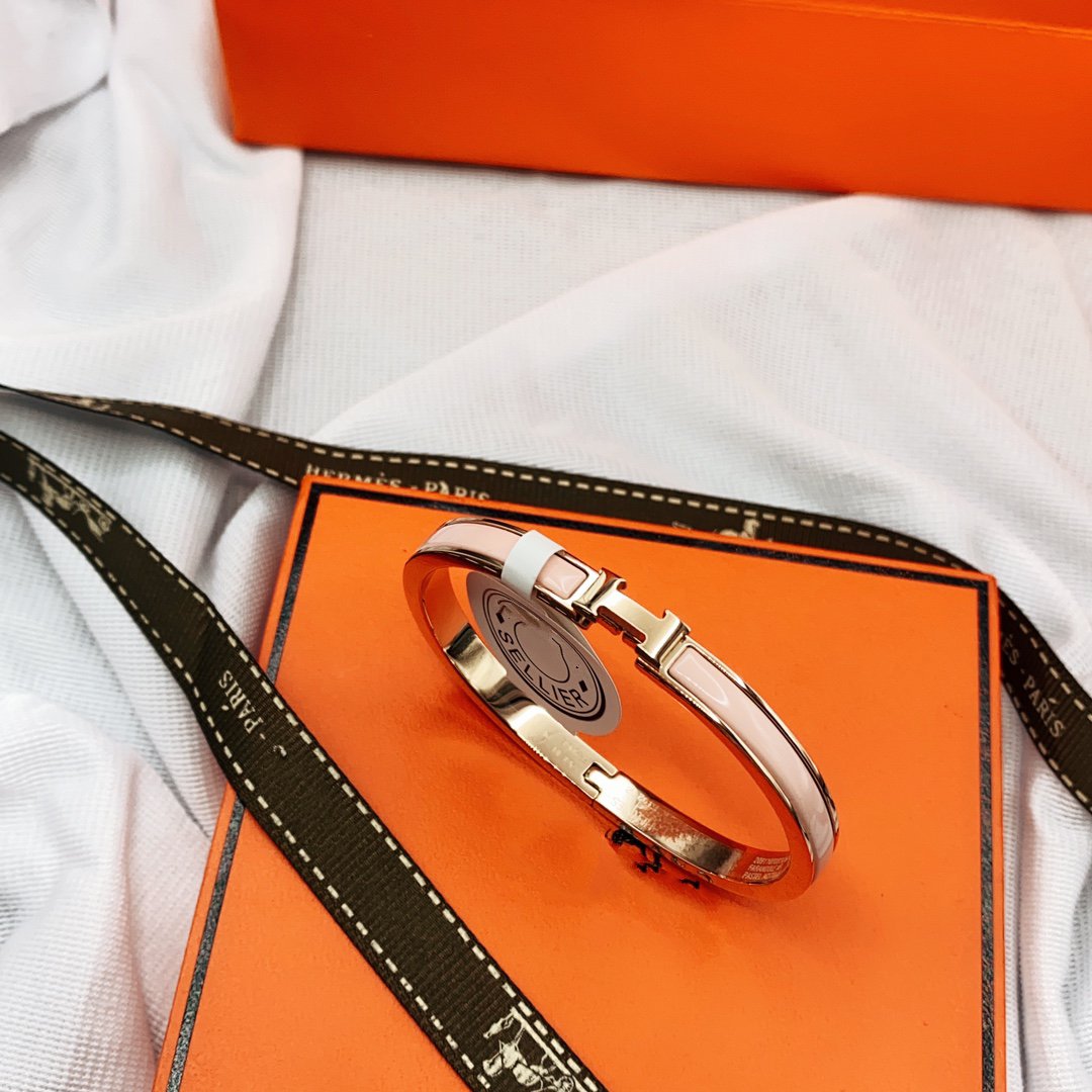 [BloomBling]CLASSIC HM CLIC  PINK 8MM ENAMEL BRACELET