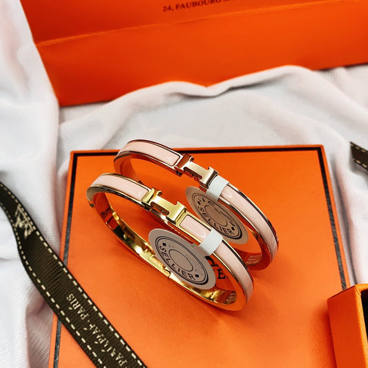 [BloomBling]CLASSIC HM CLIC  PINK 8MM ENAMEL BRACELET