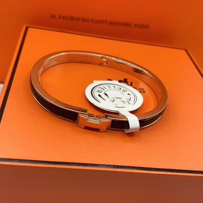 [BloomBling]CLASSIC HM CLIC BLACK 8MM ENAMEL BRACELET