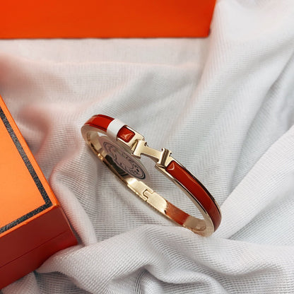 [BloomBling]CLASSIC HM CLIC RED 8MM ENAMEL BRACELET