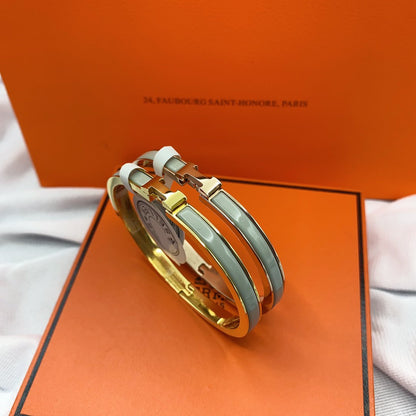 [BloomBling]CLASSIC HM CLIC GREEN 8MM ENAMEL BRACELET
