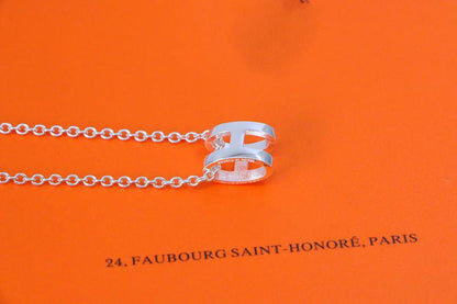 [BloomBling]HM NECKLACE H LETTER OVAL SERIES