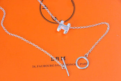[BloomBling]HM NECKLACE H LETTER OVAL SERIES
