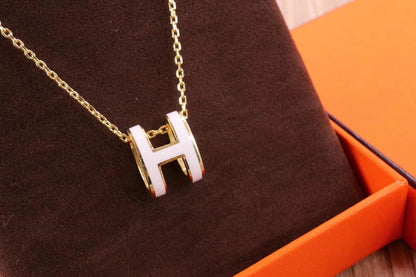 [BloomBling]HM CLIC YELLOW ENAMEL GOLD NECKLACE