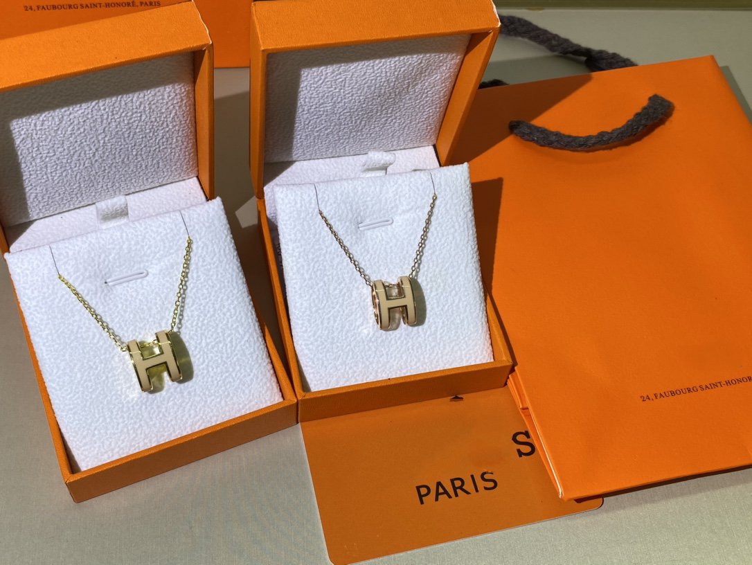 [BloomBling]HM CLIC YELLOW ENAMEL GOLD NECKLACE