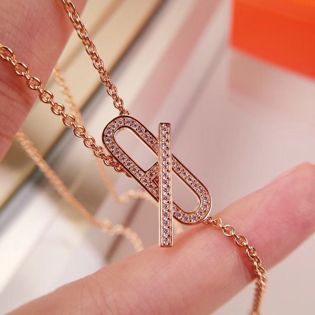 [BloomBling]HM FIRE PIG NOSE NECKLACE TRENDY STREET