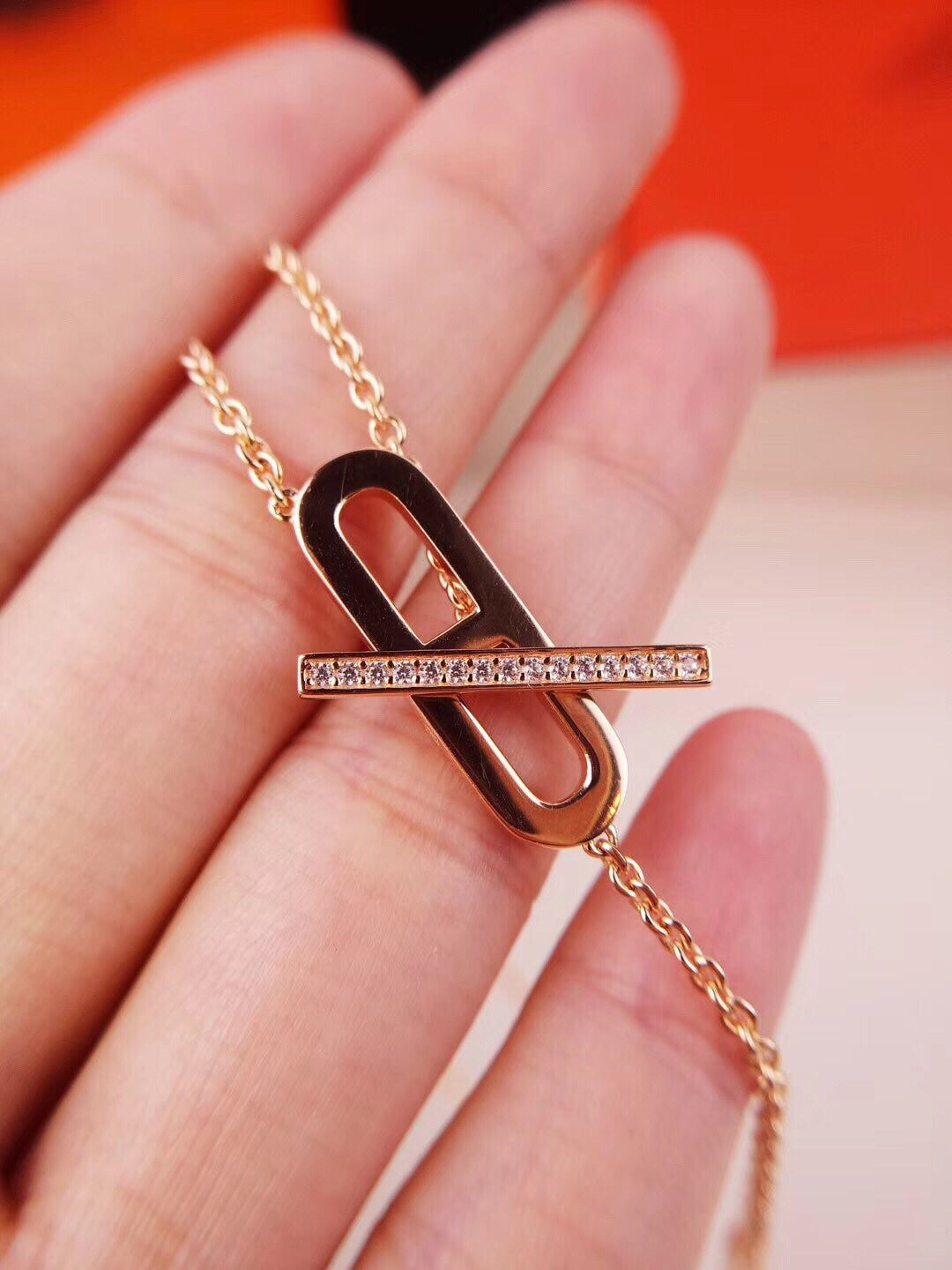 [BloomBling]HM FIRE PIG NOSE NECKLACE TRENDY STREET
