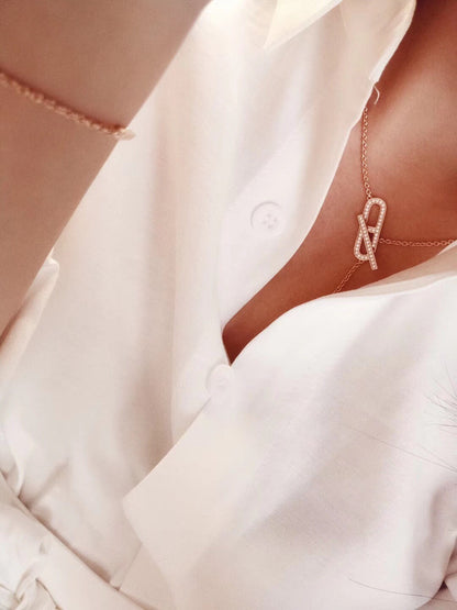 [BloomBling]HM FIRE PIG NOSE NECKLACE TRENDY STREET