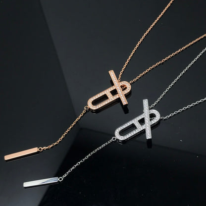 [BloomBling]HM NECKLACE PLATINUM ROSE GOLD DIAMOND