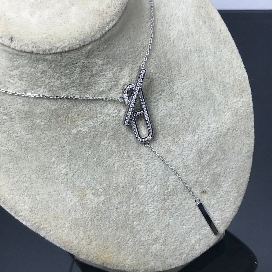 [BloomBling]HM NECKLACE PLATINUM ROSE GOLD DIAMOND