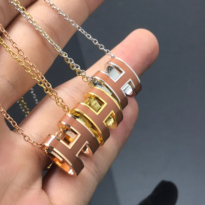 [BloomBling]H NECKLACE BROWN