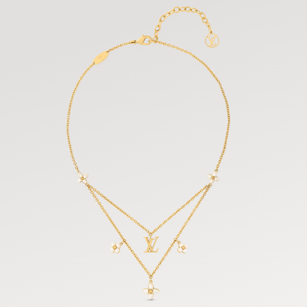 [BloomBling]FLOWERGRAM GOLD MOP DOUBLE ROW NECKLACE