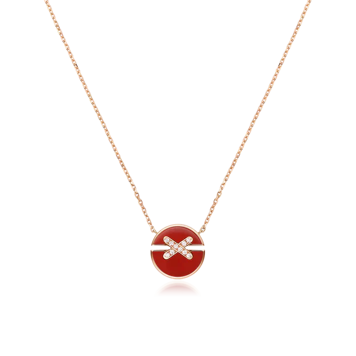 [BloomBling]JEUX DE ROSE GOLD DIAMOND NECKLACE
