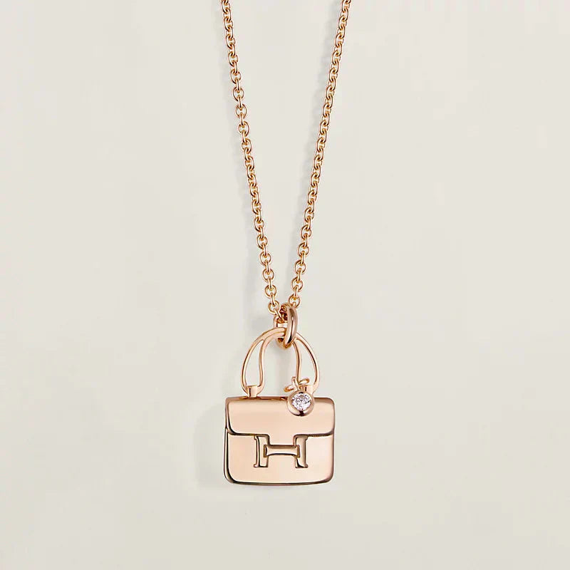 [BloomBling]AMULETTE PEDANT ROSE GOLD NECKLACE