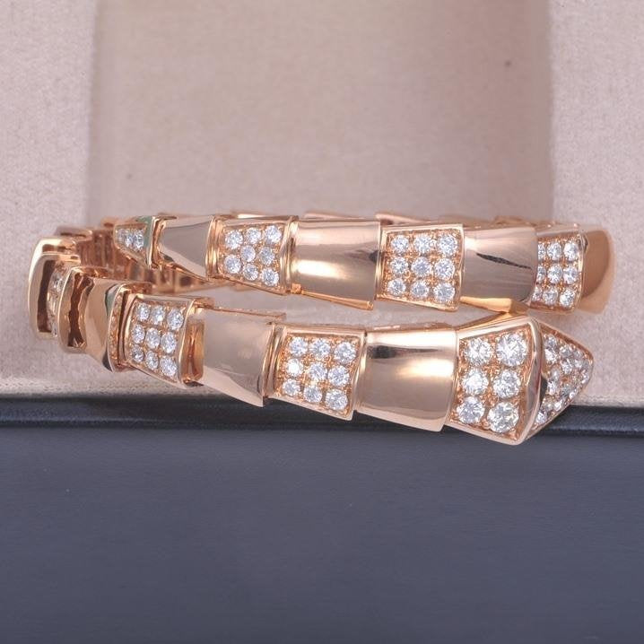[BloomBling]SERPENTI WIDE BRACELET PINK GOLD DIAMOND