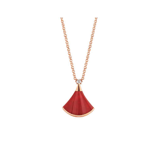 [BloomBling]DREAM NECKLACE CARNELIAN 1 DIAMOND