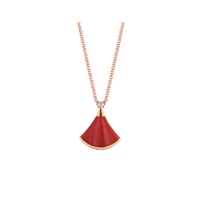[BloomBling]DREAM NECKLACE CARNELIAN 1 DIAMOND