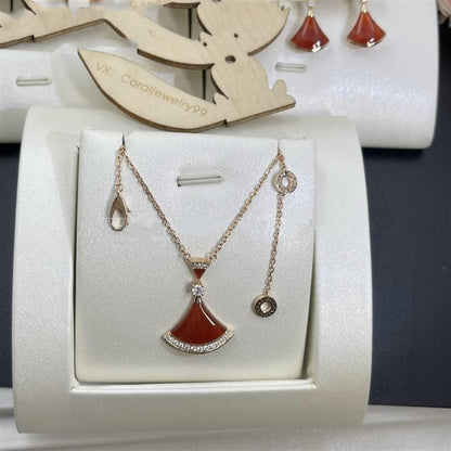 [BloomBling]DREAM NECKLACE CARNELIAN DIAMOND