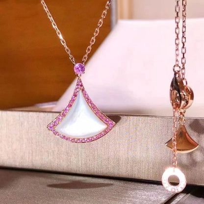 [BloomBling]DREAM NECKLACE MOP DIAMOND PINK